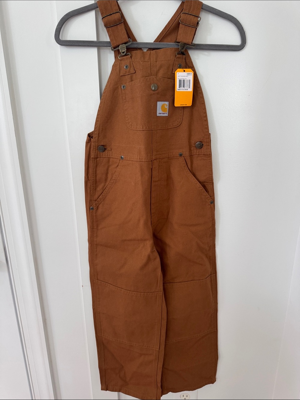 Carhartt Kids' Duck Washed Bib Overall Size 7